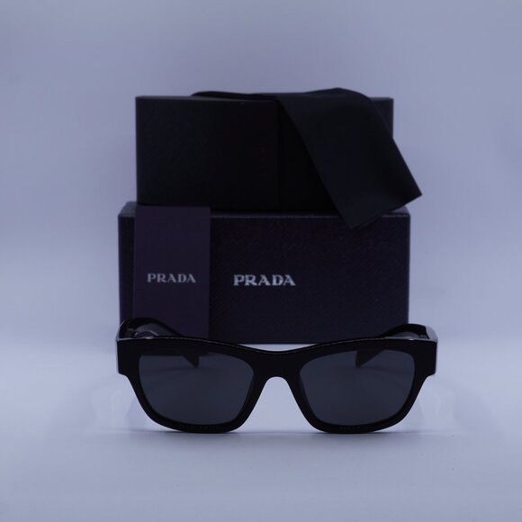 Prada PRB09S 16K08Z Sunglasses Black Butterfly Frame, Dark Grey Lenses main image 5